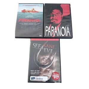 DVD Movie Lot Piranha Paranoia See No Evil Horror Thriller Bundle